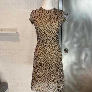 & Other Stories Spotted Mini Dress - Black and Tan